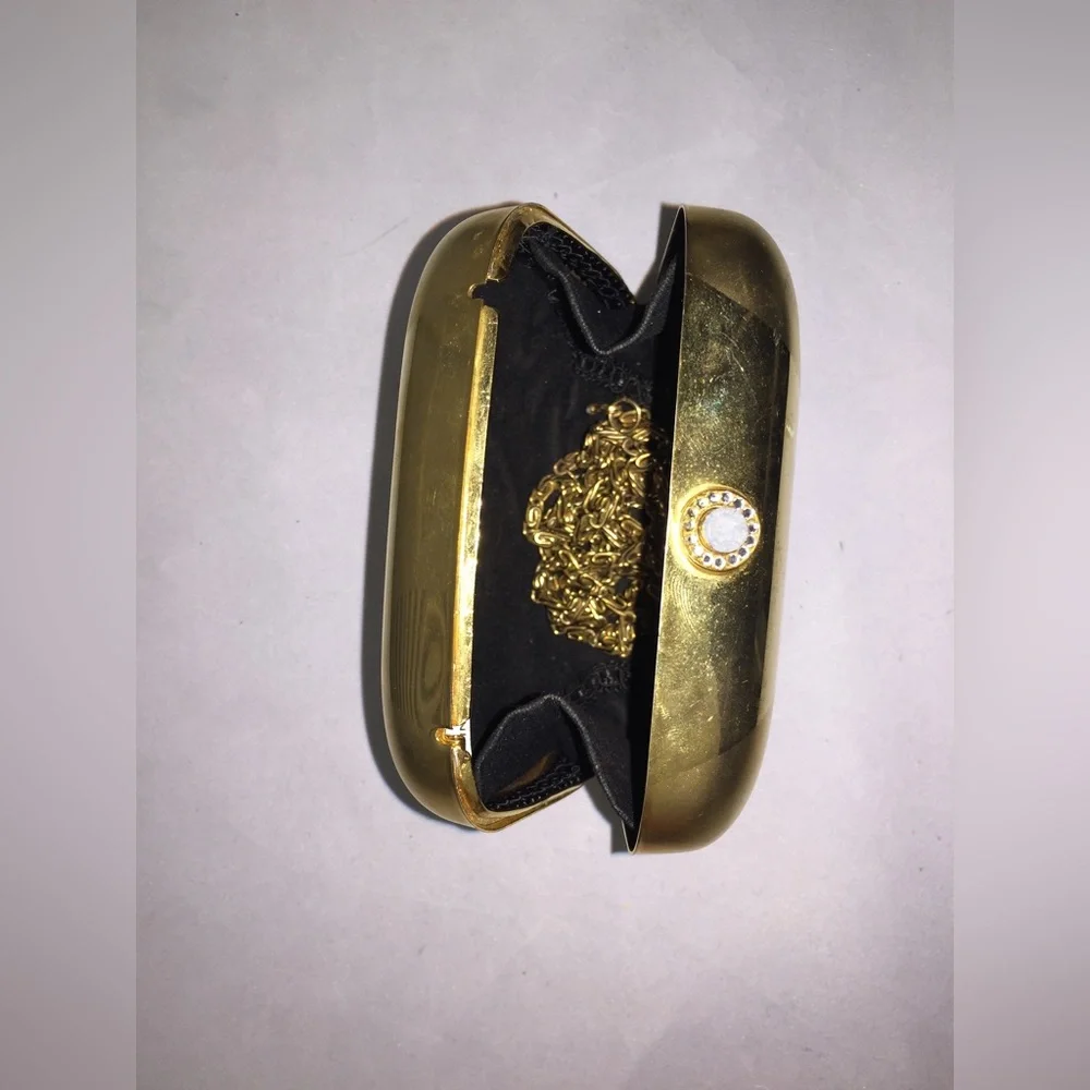 Gold Clutch with Strap